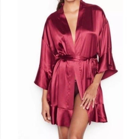 VS VERY SEXY Flounce-sleeve Kimono Robe Ruffle M/L
